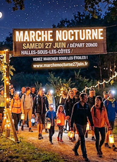Marche nocturne le 27 juin à Halles-sous-les-côtes à 20 h (inscription recommandée)